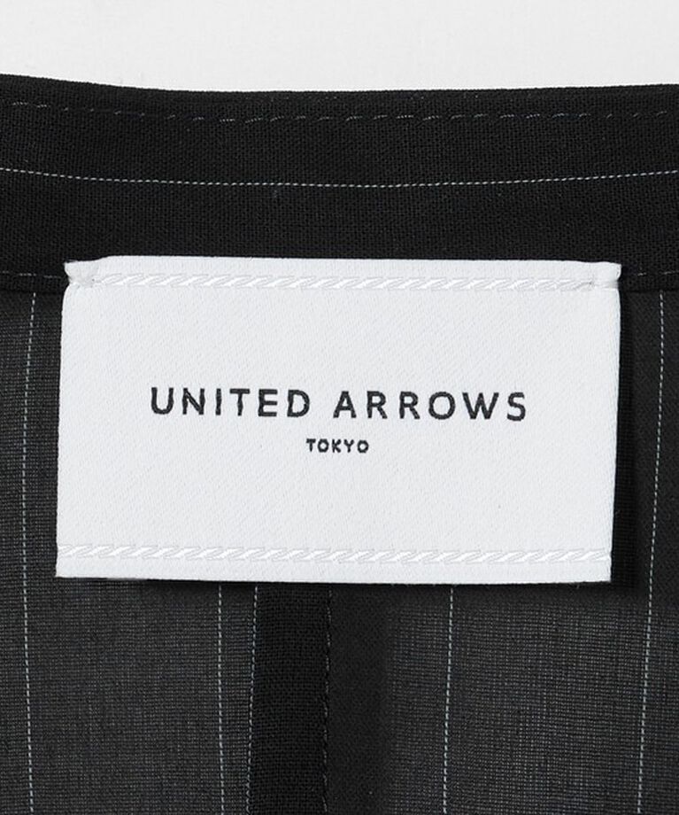 UNITED ARROWS「ストライプ シアー ジャケット」|ノーカラージャケット|