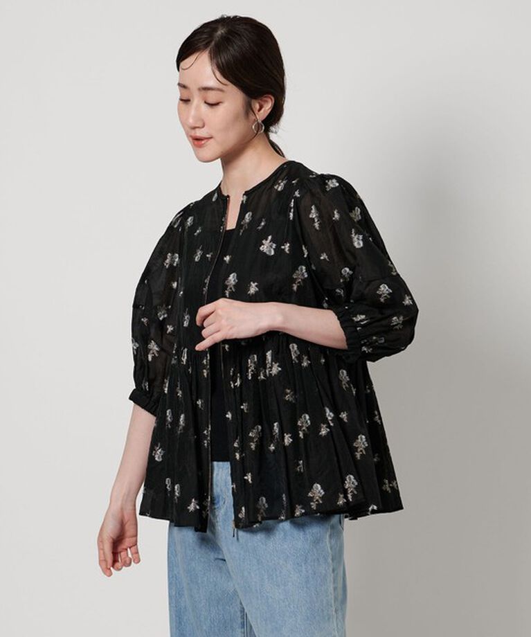 UNITED ARROWS「フラワージャガード シアー ブルゾン」|テーラードジャケット|
