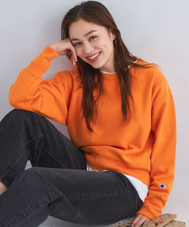 UNITED ARROWS green label relaxing「【別注】＜Champion＞リバースウィーブ スウェット プルオーバー」|スウェット・ジャージ|ORANGE