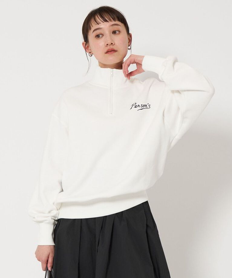 UNITED ARROWS green label relaxing「＜PERSON'S × green label relaxing＞ハーフジップ プルオーバー」|スウェット・ジャージ|WHITE