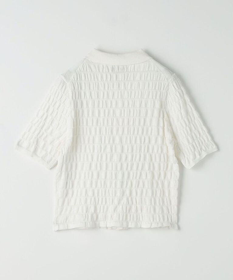UNITED ARROWS green label relaxing「シャーリング ポロニット カーディガン -ウォッシャブル-」|カーディガン|