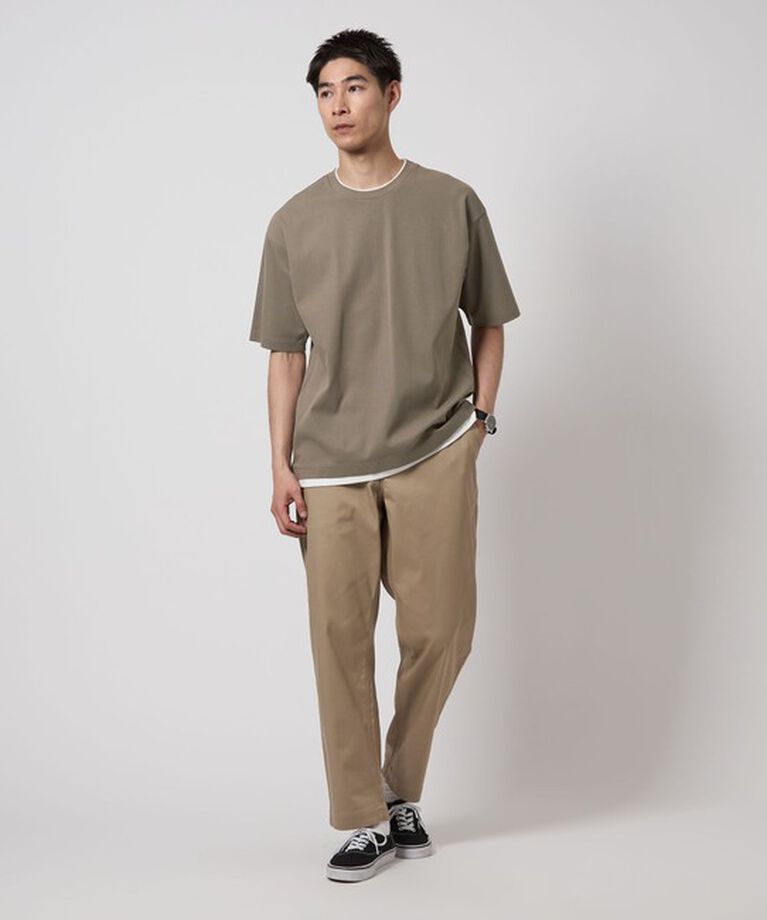 UNITED ARROWS green label relaxing「ピケ フェイクレイヤード クルーネック 半袖 Ｔシャツ」|Tシャツ・カットソー|