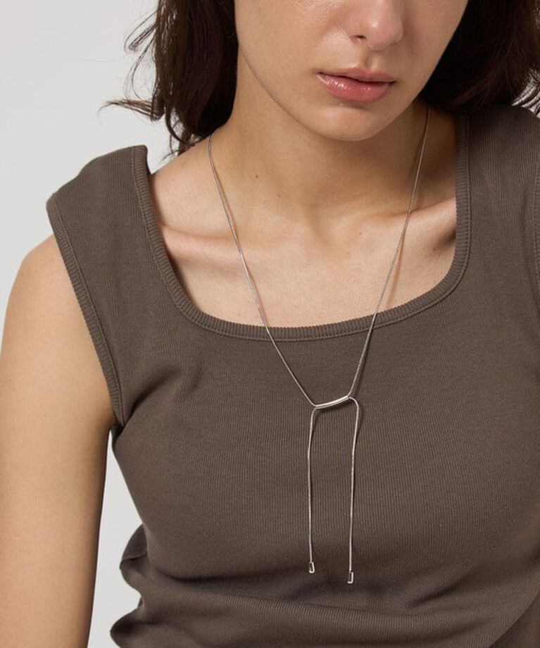 UNITED ARROWS green label relaxing「バー スライド ロングネックレス」|ネックレス|SILVER
