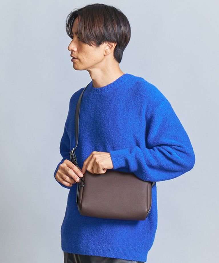 BEAUTY&YOUTH UNITED ARROWS「エンボス クロス ショルダーバッグ」|ショルダー・メッセンジャー|DK.BROWN