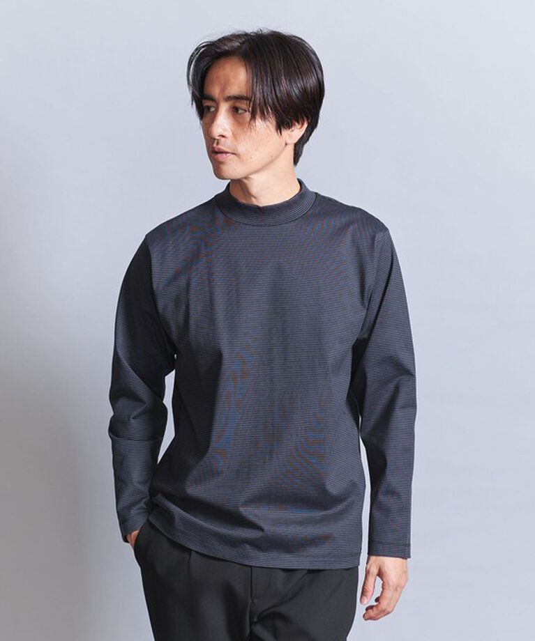 BEAUTY&YOUTH UNITED ARROWS「クリア ボーダー ジャケット Tシャツ ‐抗菌 防臭‐」|Tシャツ・カットソー|NAVY