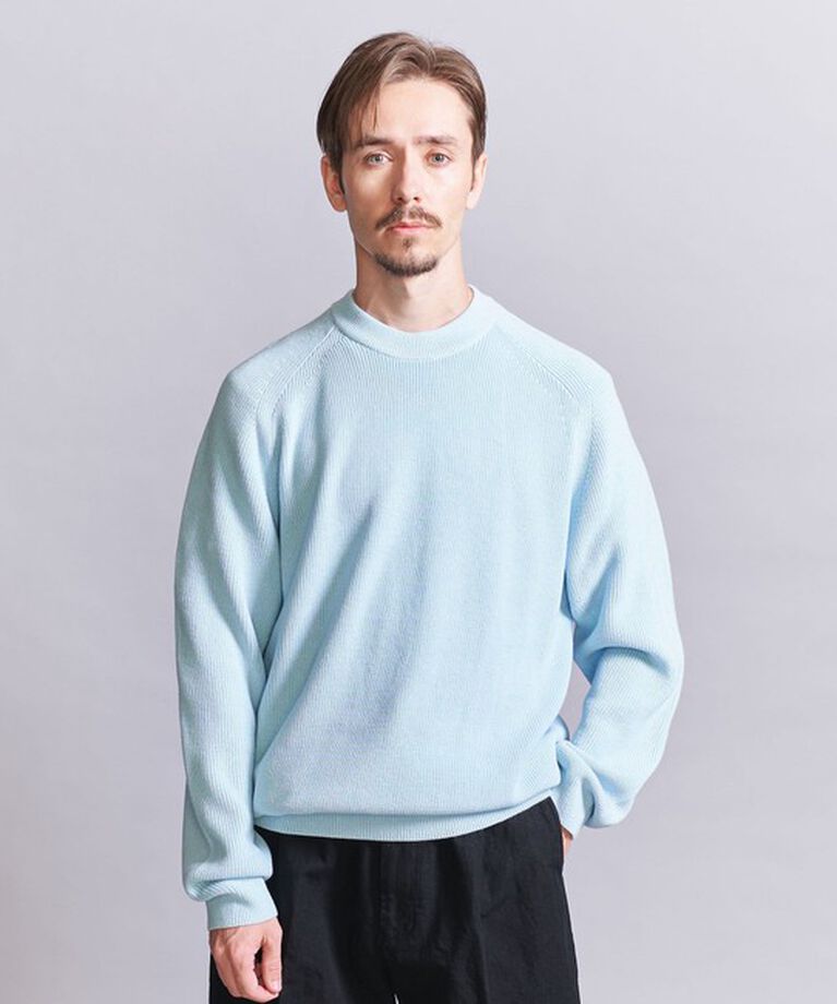 BEAUTY&YOUTH UNITED ARROWS「ライト クリスピー アゼ クルーネック ニット ‐ウォッシャブル‐」|ニット・セーター|