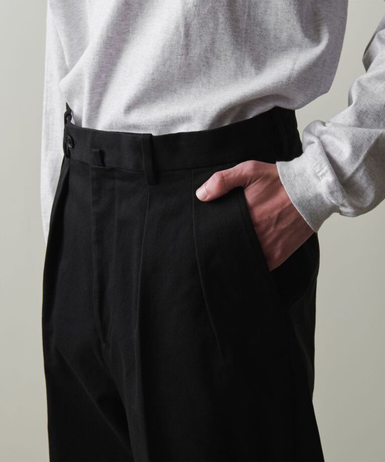 STEVEN ALAN「＜Steven Alan＞ ドリル インツープリーツ ドレス トラウザーズ」|チノ|