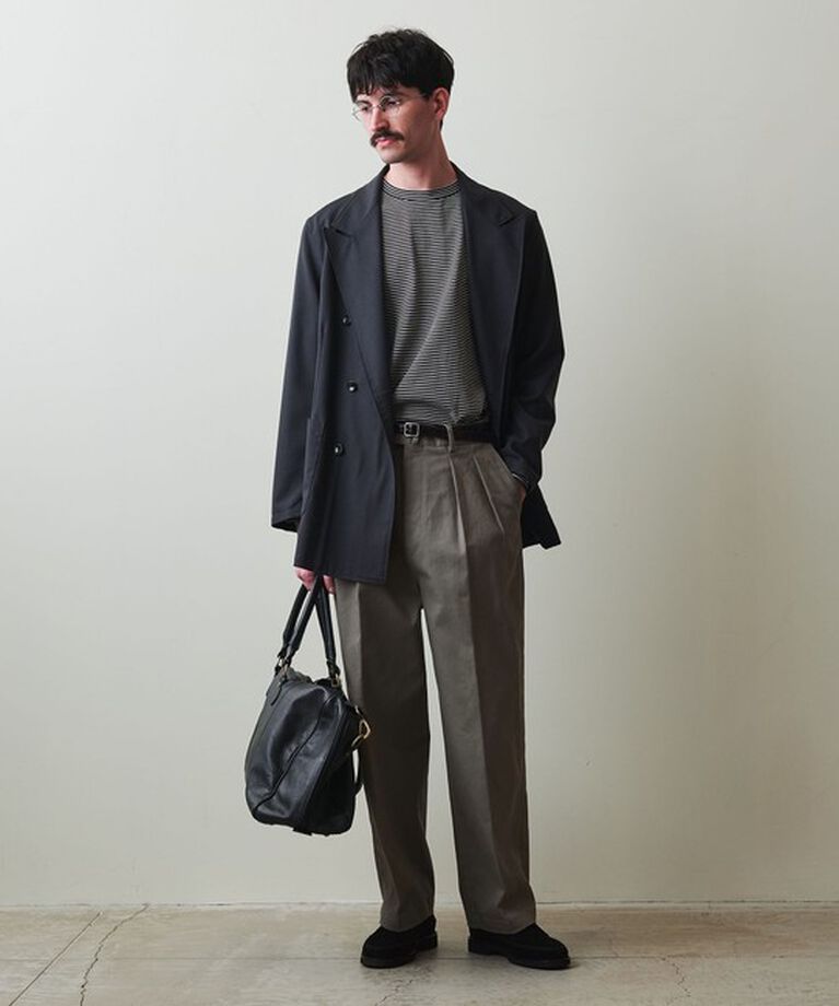 STEVEN ALAN「＜Steven Alan＞ ドリル インツープリーツ ドレス トラウザーズ」|チノ|
