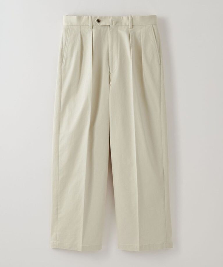 STEVEN ALAN「＜Steven Alan＞ ドリル インツープリーツ ドレス トラウザーズ」|チノ|NATURAL