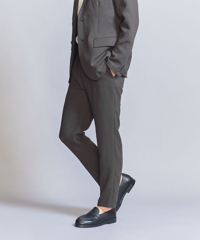 BEAUTY&YOUTH UNITED ARROWS「トリクシオン 1プリーツ テーパード パンツ -セットアップ対応 ストレッチ ウォッシャブル マルチ機能-」|チノ|