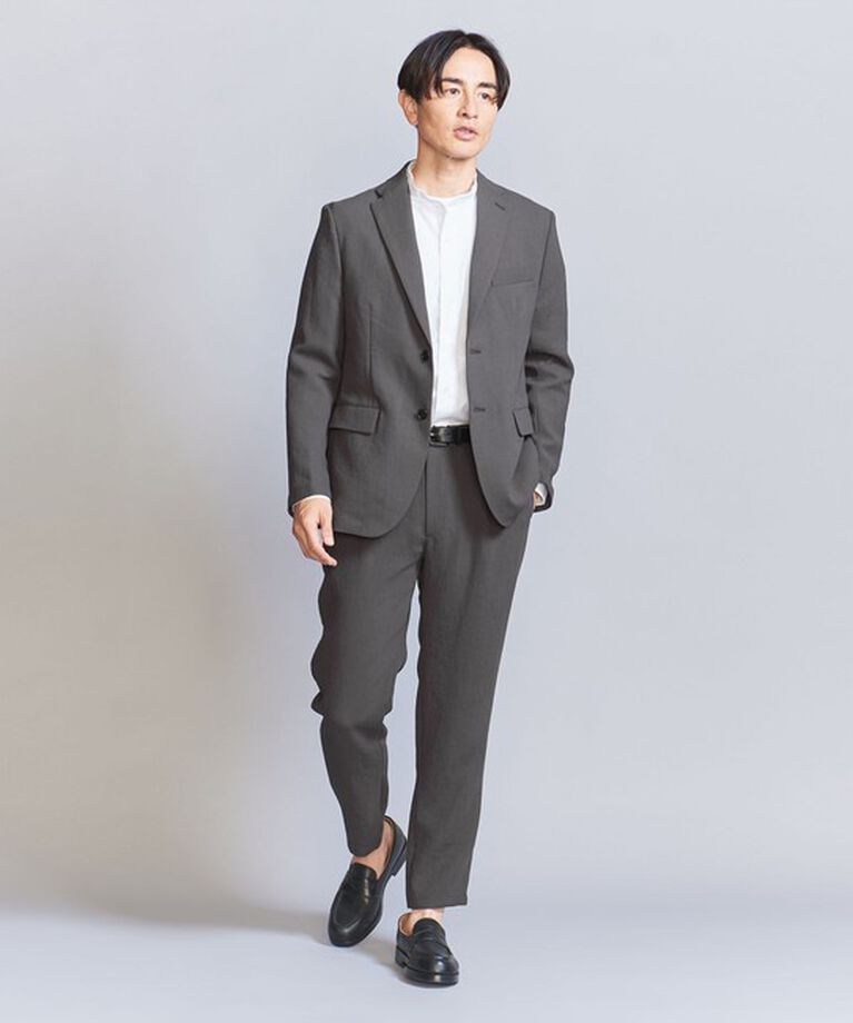 BEAUTY&YOUTH UNITED ARROWS「トリクシオン 1プリーツ テーパード パンツ -セットアップ対応 ストレッチ ウォッシャブル マルチ機能-」|チノ|