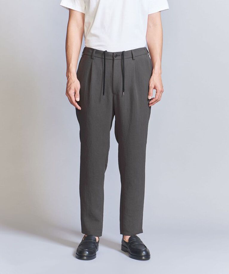 BEAUTY&YOUTH UNITED ARROWS「トリクシオン 1プリーツ テーパード パンツ -セットアップ対応 ストレッチ ウォッシャブル マルチ機能-」|チノ|