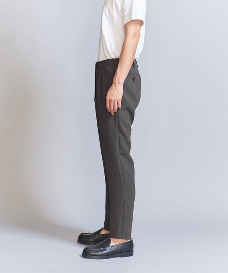 BEAUTY&YOUTH UNITED ARROWS「トリクシオン 1プリーツ テーパード パンツ -セットアップ対応 ストレッチ ウォッシャブル マルチ機能-」|チノ|