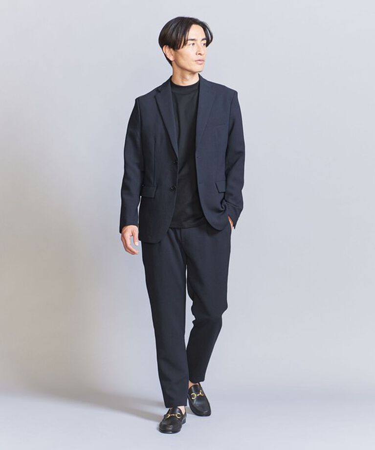BEAUTY&YOUTH UNITED ARROWS「トリクシオン 1プリーツ テーパード パンツ -セットアップ対応 ストレッチ ウォッシャブル マルチ機能-」|チノ|