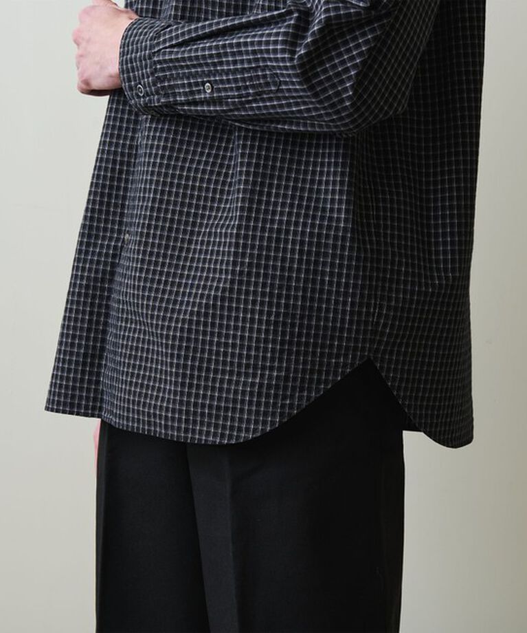 STEVEN ALAN「＜Steven Alan＞ ポプリン トリプルチェック レギュラーカラー シャツ LOOSE」|シャツ・ブラウス|