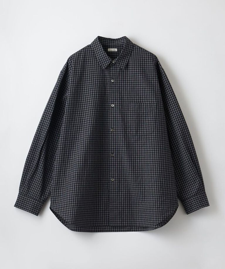 STEVEN ALAN「＜Steven Alan＞ ポプリン トリプルチェック レギュラーカラー シャツ LOOSE」|シャツ・ブラウス|
