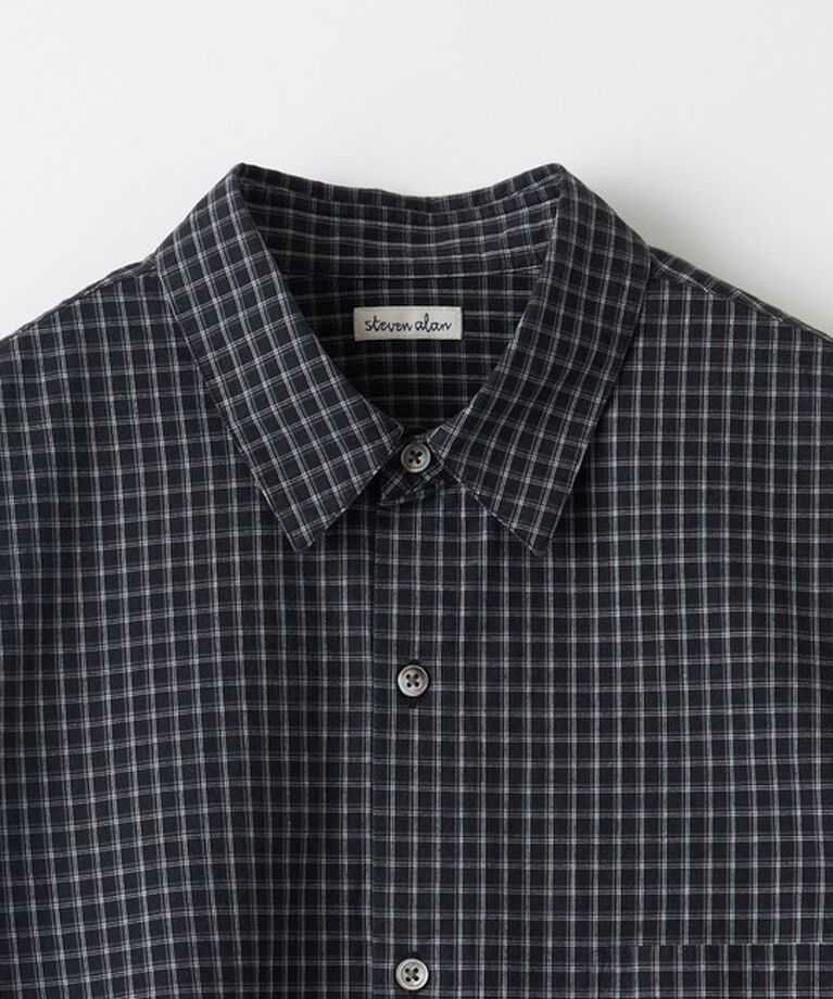 STEVEN ALAN「＜Steven Alan＞ ポプリン トリプルチェック レギュラーカラー シャツ LOOSE」|シャツ・ブラウス|