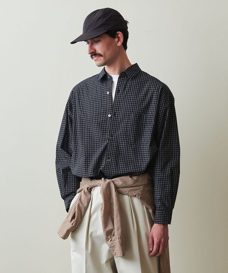 STEVEN ALAN「＜Steven Alan＞ ポプリン トリプルチェック レギュラーカラー シャツ LOOSE」|シャツ・ブラウス|