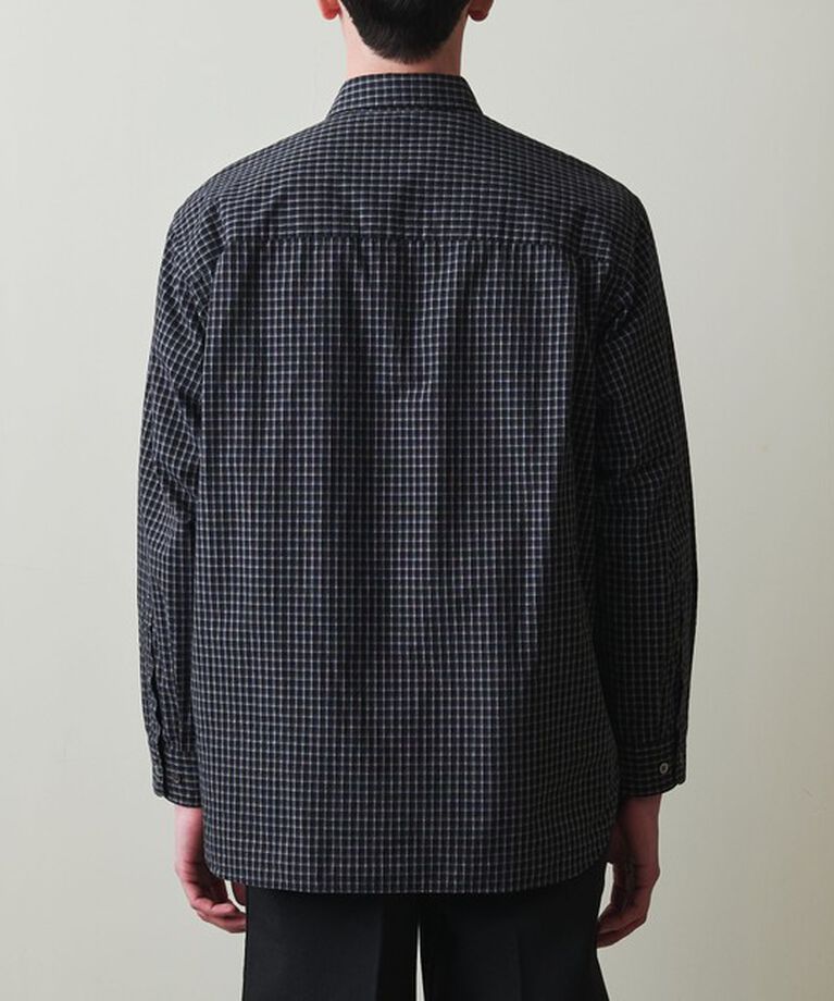 STEVEN ALAN「＜Steven Alan＞ ポプリン トリプルチェック レギュラーカラー シャツ LOOSE」|シャツ・ブラウス|