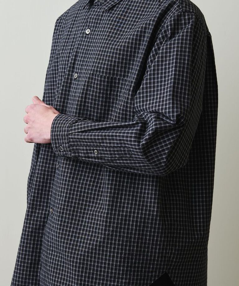 STEVEN ALAN「＜Steven Alan＞ ポプリン トリプルチェック レギュラーカラー シャツ LOOSE」|シャツ・ブラウス|