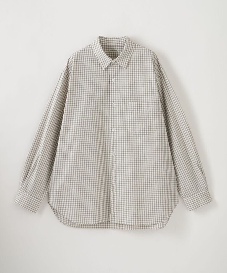STEVEN ALAN「＜Steven Alan＞ ポプリン トリプルチェック レギュラーカラー シャツ LOOSE」|シャツ・ブラウス|