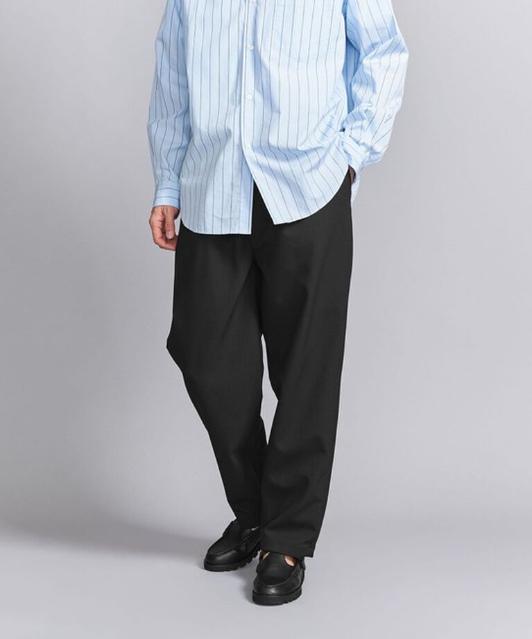 BEAUTY&YOUTH UNITED ARROWS「ツイル 1P イージー テーパード パンツ ‐ウォッシャブル‐」|チノ|BLACK