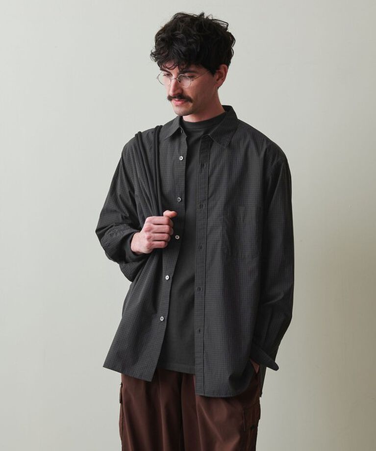 STEVEN ALAN「＜Steven Alan＞ 60 コンパクトヤーン チェック レギュラーカラー シャツ ALINE LOOSE」|シャツ・ブラウス|