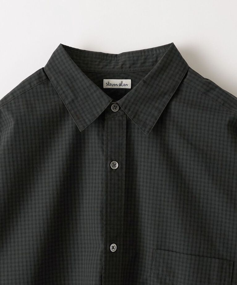 STEVEN ALAN「＜Steven Alan＞ 60 コンパクトヤーン チェック レギュラーカラー シャツ ALINE LOOSE」|シャツ・ブラウス|