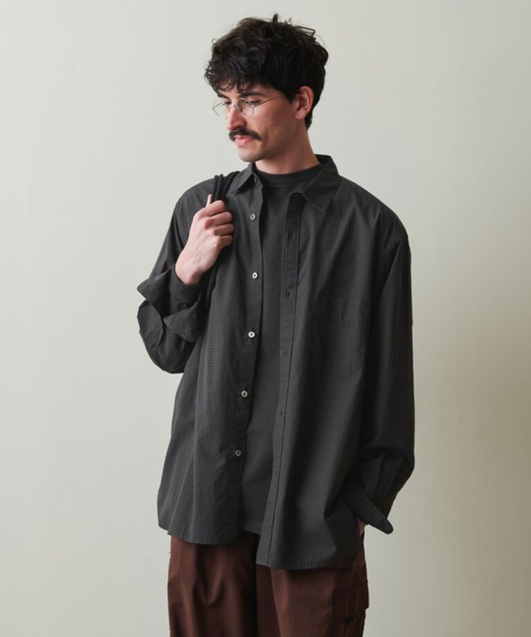 STEVEN ALAN「＜Steven Alan＞ 60 コンパクトヤーン チェック レギュラーカラー シャツ ALINE LOOSE」|シャツ・ブラウス|