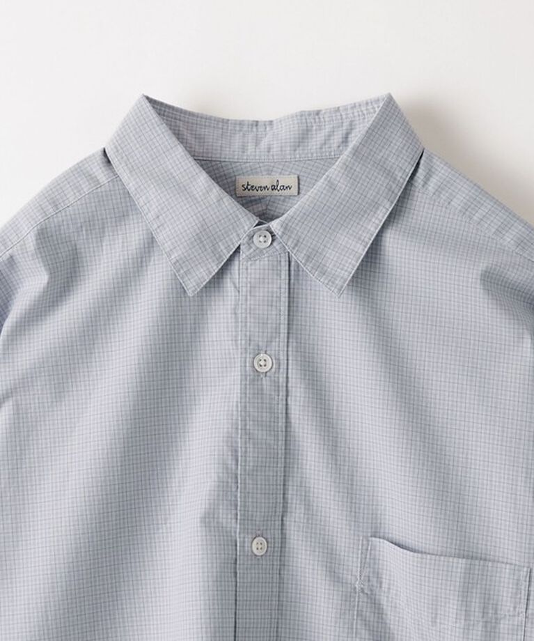 STEVEN ALAN「＜Steven Alan＞ 60 コンパクトヤーン チェック レギュラーカラー シャツ ALINE LOOSE」|シャツ・ブラウス|