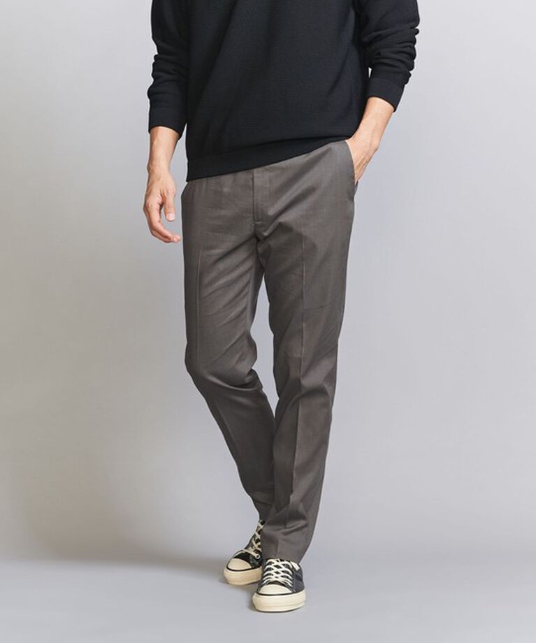 BEAUTY&YOUTH UNITED ARROWS「東レ/TORAY ドライ ポリエステル ノープリーツ スリムパンツ - セットアップ対応 ヨコストレッチ ウォッシ」|チノ|