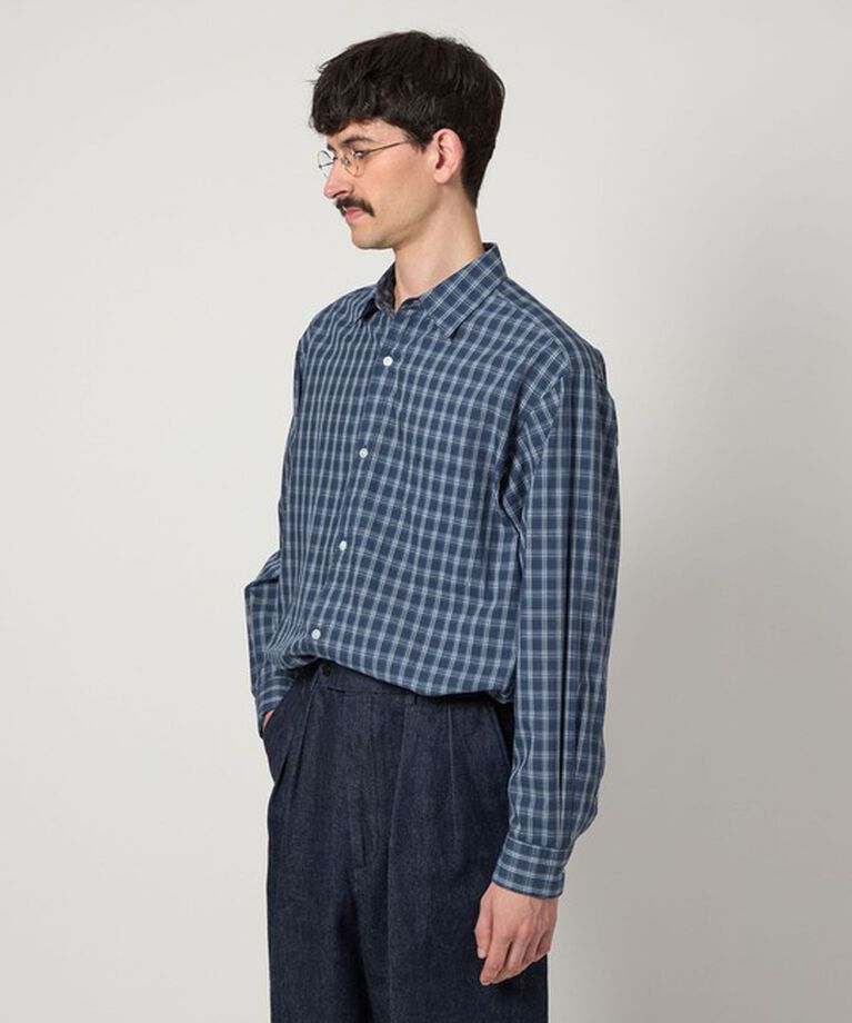 STEVEN ALAN「＜Steven Alan＞ C/L/S チェック レギュラーカラー シャツ ALINE LOOSE」|シャツ・ブラウス|