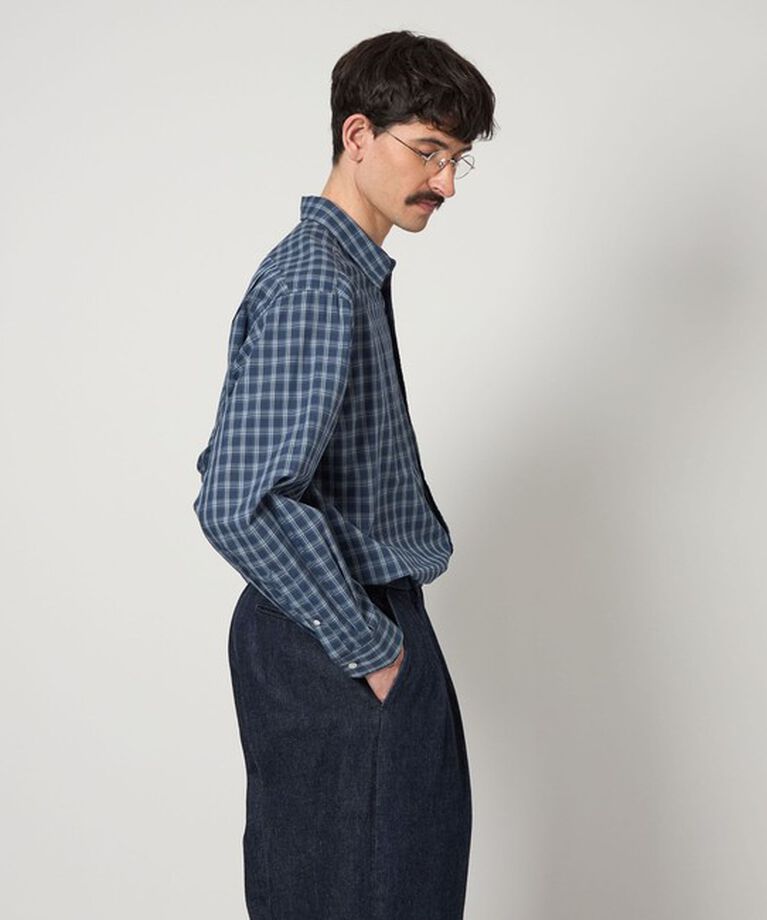 STEVEN ALAN「＜Steven Alan＞ C/L/S チェック レギュラーカラー シャツ ALINE LOOSE」|シャツ・ブラウス|
