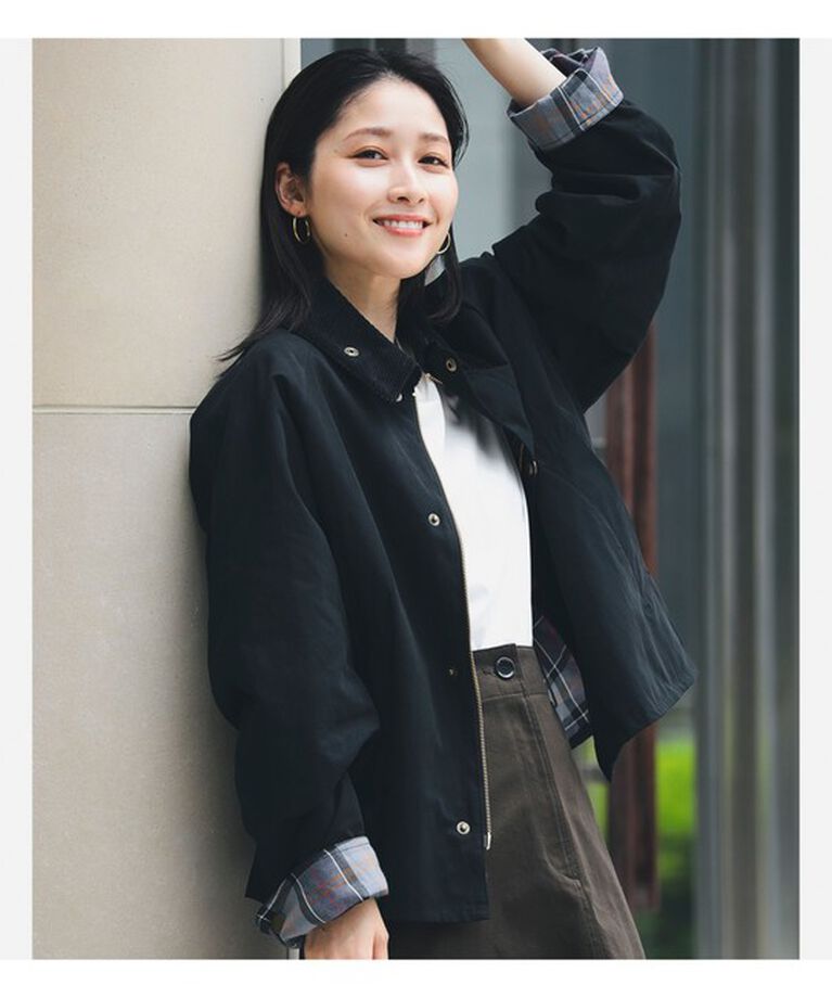 Demi-Luxe BEAMS 「BARBOUR / 別注 TRANSPORT ジャケット」|ブルゾン・スタジャン|BLACK