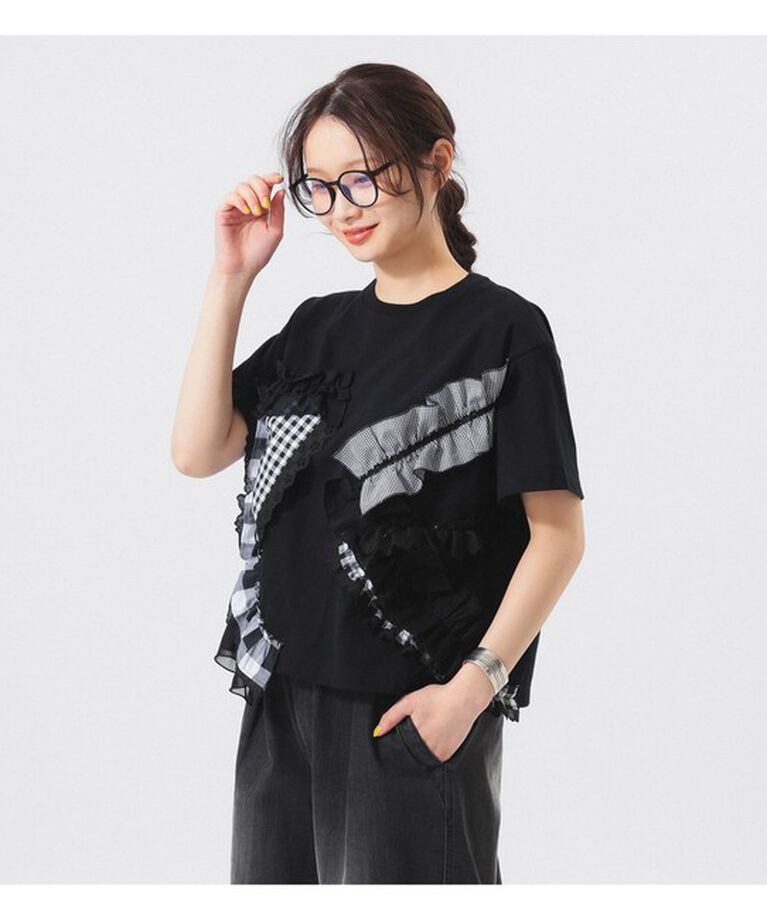 BEAMSBOY「【別注】TORI-TO / コラージュ Tシャツ」|Tシャツ・カットソー|BLACK