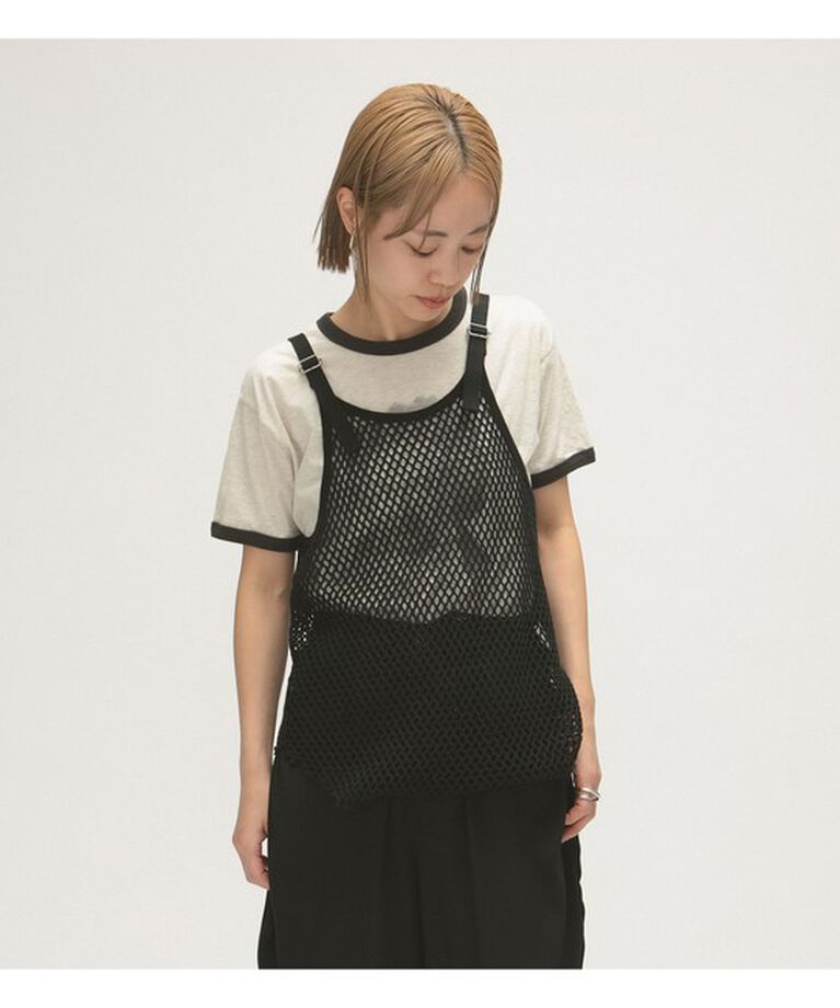 BEAMSBOY「maturely / フィッシュ ネット タンクトップ」|Tシャツ・カットソー|BLACK