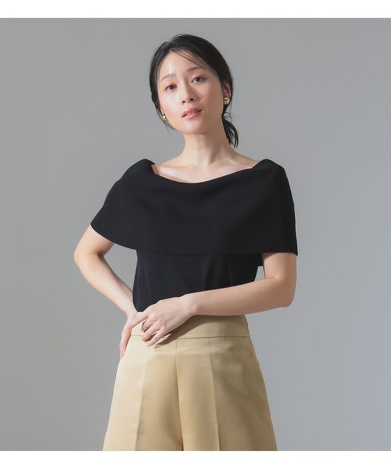 Demi-Luxe BEAMS 「オフショルダー ノースリーブ プルオーバーニット」|ニット・セーター|