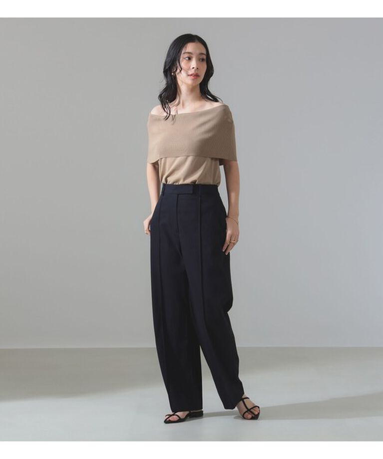 Demi-Luxe BEAMS 「オフショルダー ノースリーブ プルオーバーニット」|ニット・セーター|