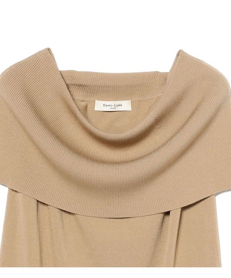 Demi-Luxe BEAMS 「オフショルダー ノースリーブ プルオーバーニット」|ニット・セーター|