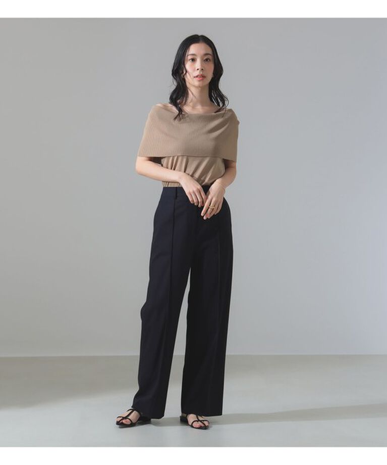 Demi-Luxe BEAMS 「オフショルダー ノースリーブ プルオーバーニット」|ニット・セーター|