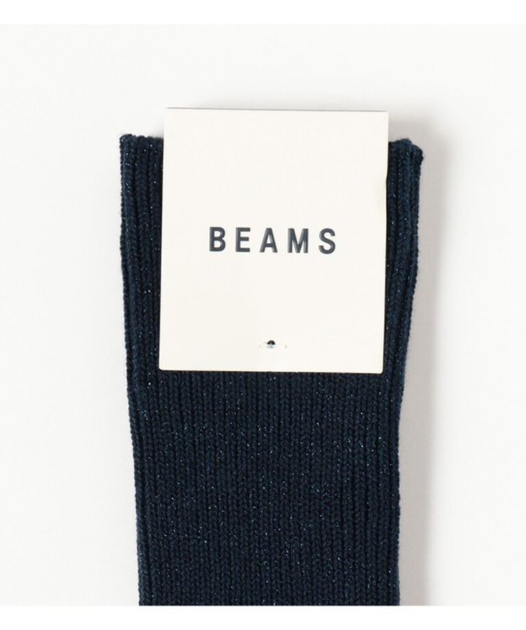 BEAMS「ラメ クルー ソックス」|ソックス|