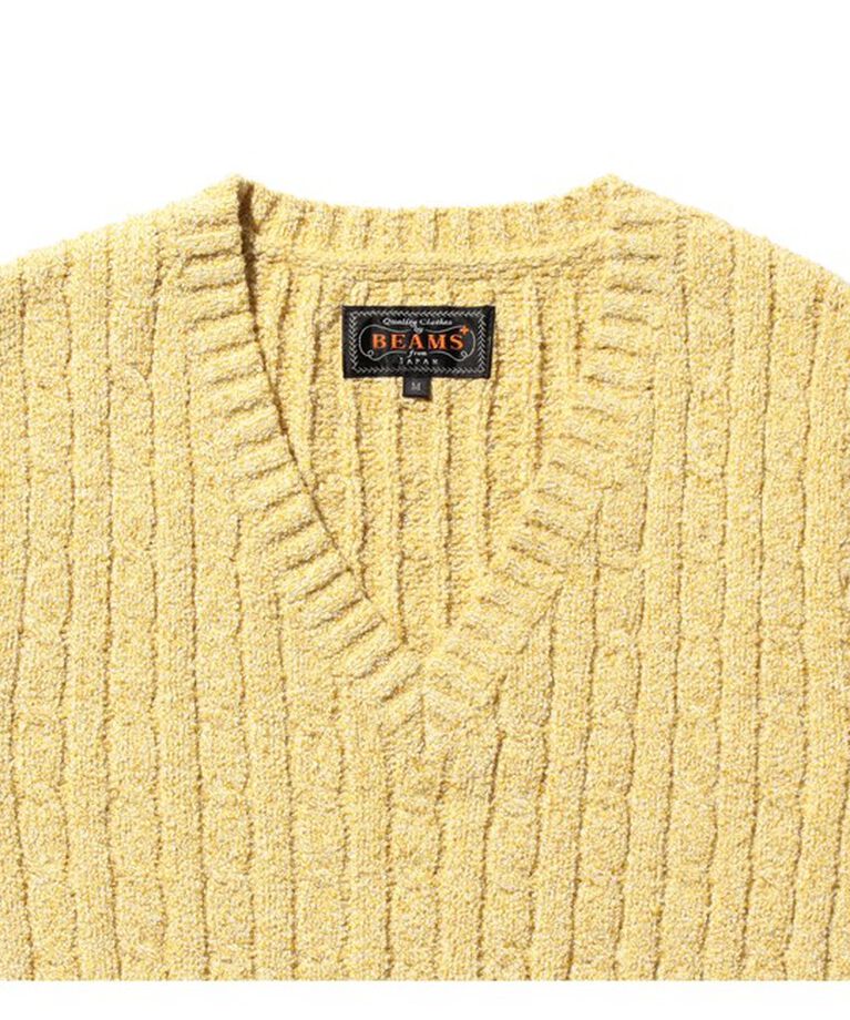 BEAMS「B+Cable VEST」|ニット・セーター|