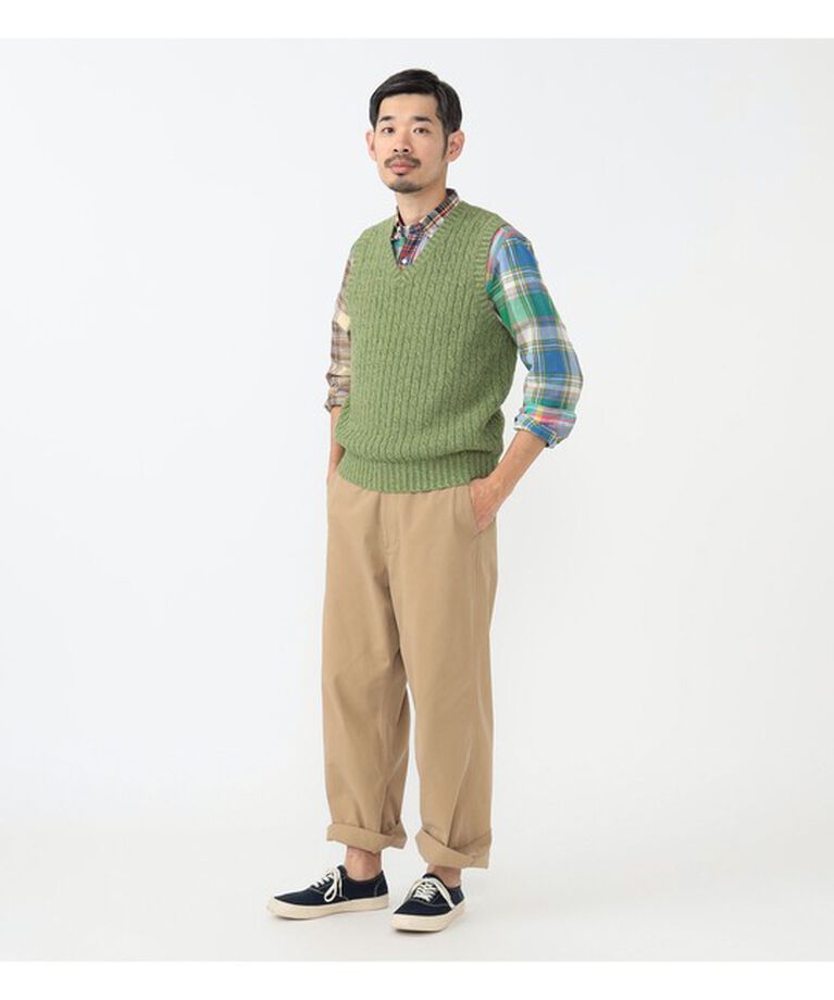 BEAMS「B+Cable VEST」|ニット・セーター|