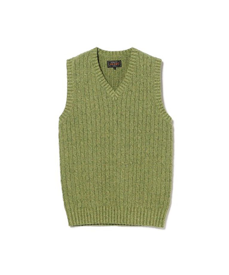 BEAMS「B+Cable VEST」|ニット・セーター|