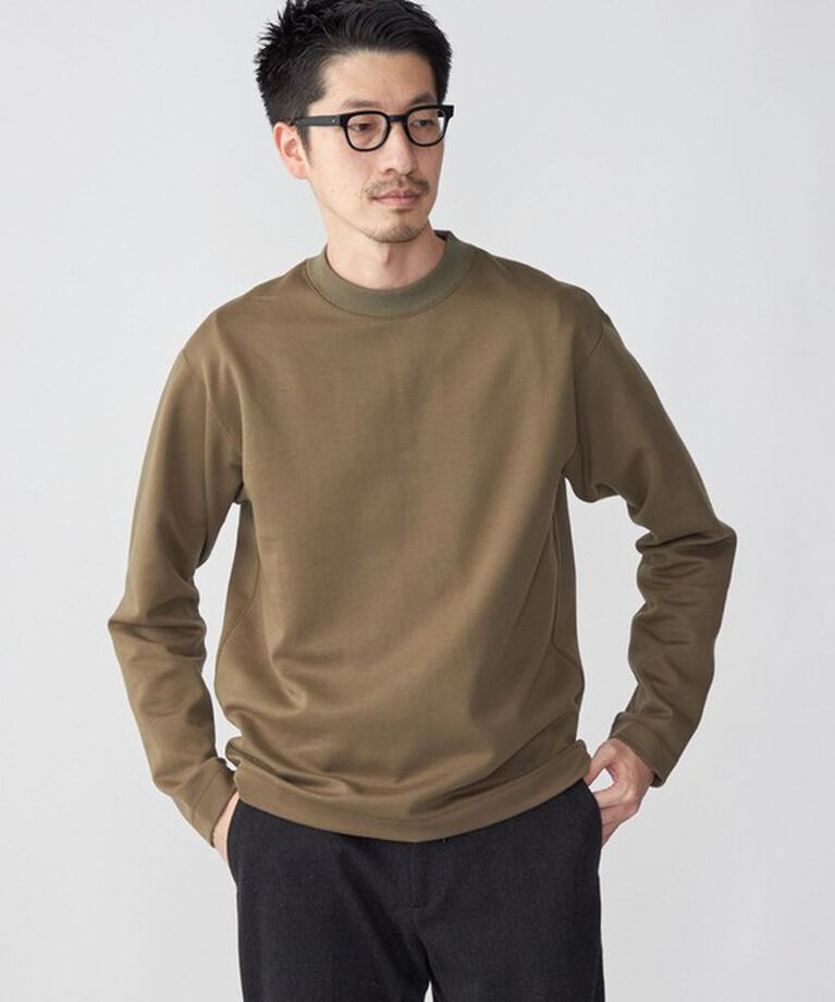 SHIPS「SHIPS:  ハイゲージ クルーネック ダンボールニット 長袖Tシャツ」|Tシャツ・カットソー|