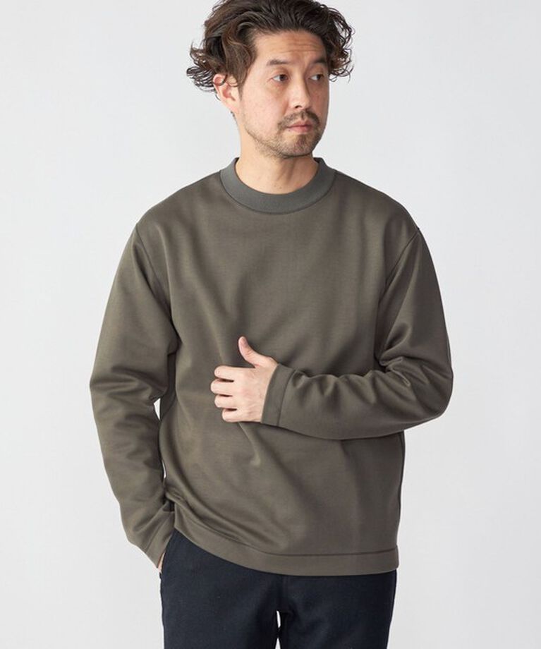 SHIPS「SHIPS:  ハイゲージ クルーネック ダンボールニット 長袖Tシャツ」|Tシャツ・カットソー|