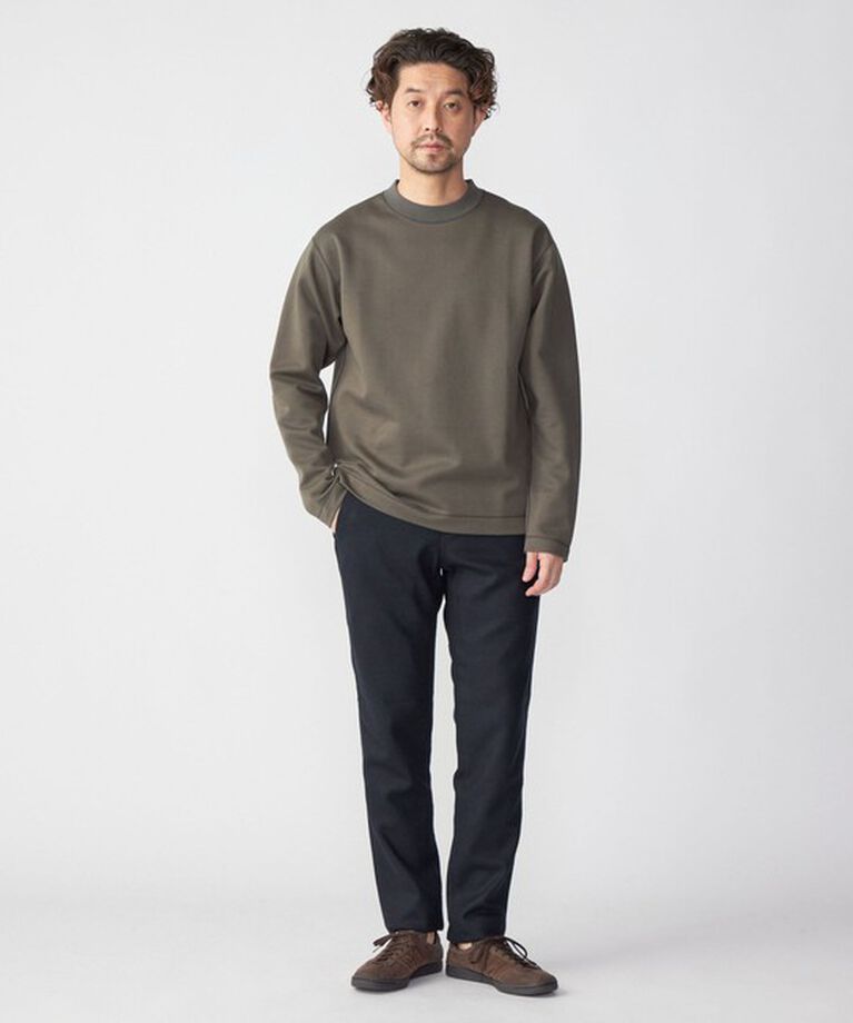 SHIPS「SHIPS:  ハイゲージ クルーネック ダンボールニット 長袖Tシャツ」|Tシャツ・カットソー|