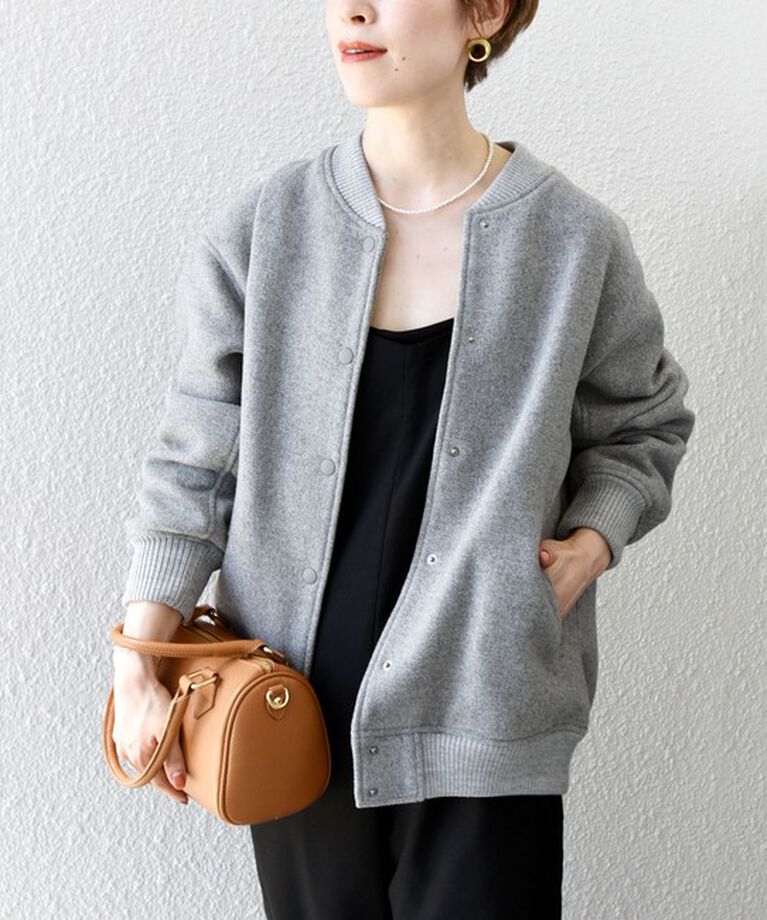 SHIPS any「【WEB限定】SHIPS any: バーシティ ジャケット 24FW」|ブルゾン・スタジャン|