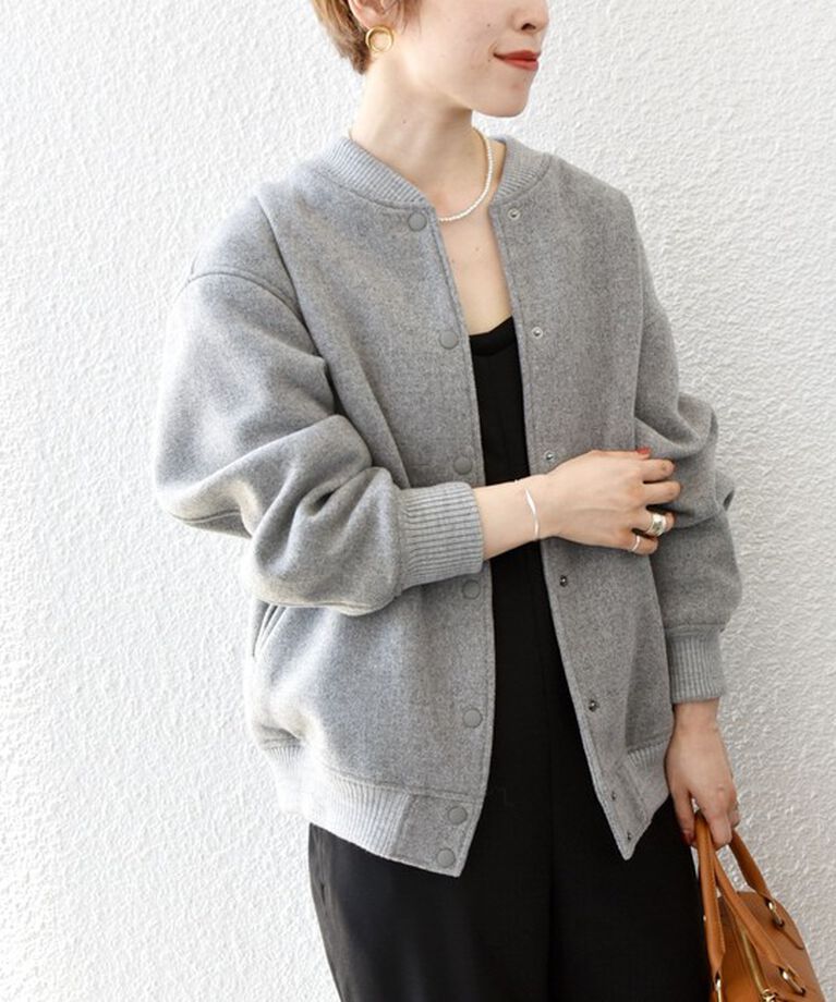SHIPS any「【WEB限定】SHIPS any: バーシティ ジャケット 24FW」|ブルゾン・スタジャン|