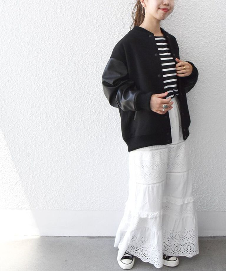SHIPS any「【WEB限定】SHIPS any: バーシティ ジャケット 24FW」|ブルゾン・スタジャン|